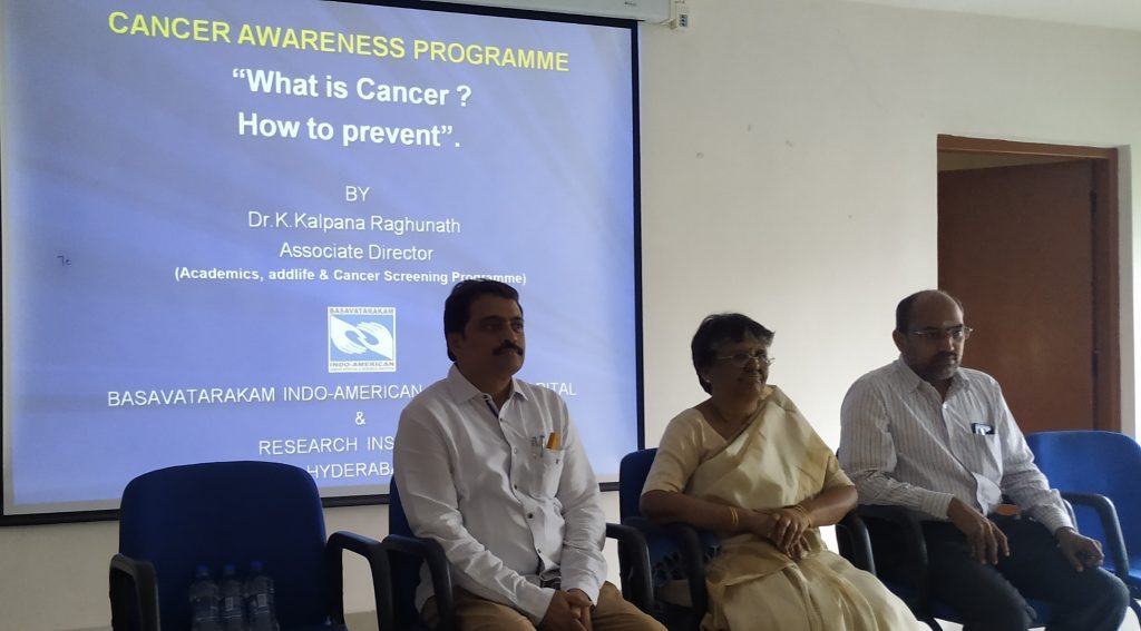 Basavatarakam Indo American Cancer Hospital & Research Institute cancer screening and Awareness program at BEL and JNTU Kukatpally