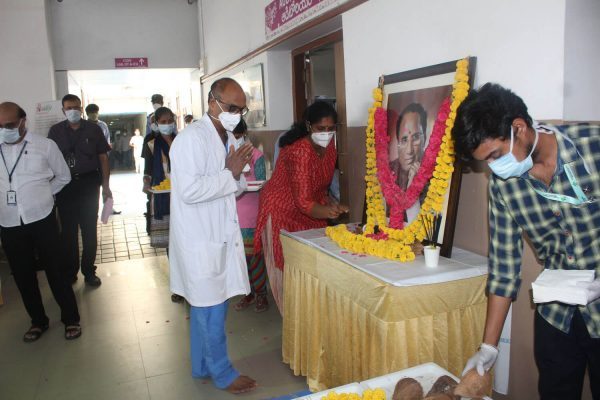 Indo American Hospital Hyderabad 73rd birth anniversary of our Honourable Founder Chairman Sri Kodela Siva Prasada Rao